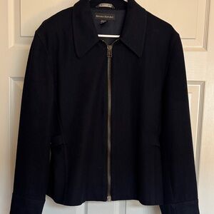 Banana Republic Women's Navy Wool Jacket with gold accents.  Classic